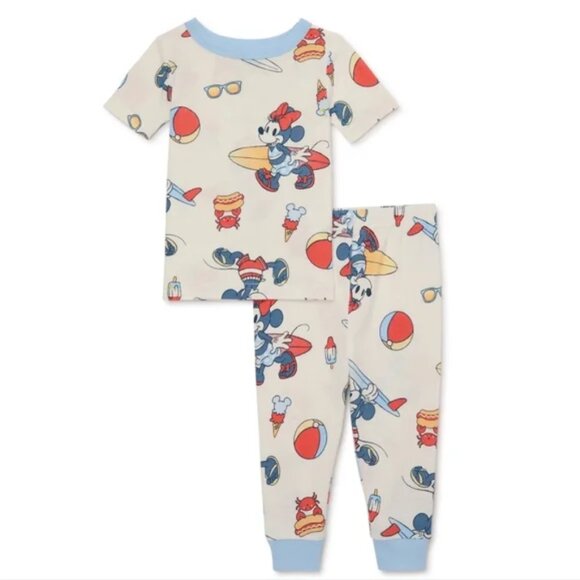 Disney Other - Disney Junior Mickey and Minnie Mouse 2 Piece Pajama Set Beach Surfboard Unisex